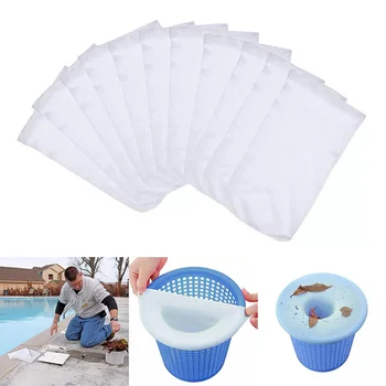 

5/10/20pcs/Set Filter Storage Pool Skimmer Socks Nylon Swimming Pool Filter Socks For Baskets And Skimmers White Pool Supplies