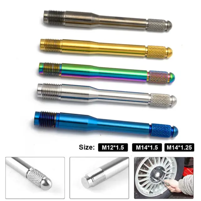 Kit 4 Goujons De Guidage Pour Montage Roues Voiture - M12/M14, Longueur 160 Mm, Compatible Véhicules Européens