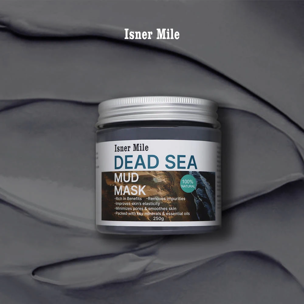ISNER MILE 100 Natural Pure Dead Sea Mud Peel Off Mask For Skin Care Nourishing Cleanser 4