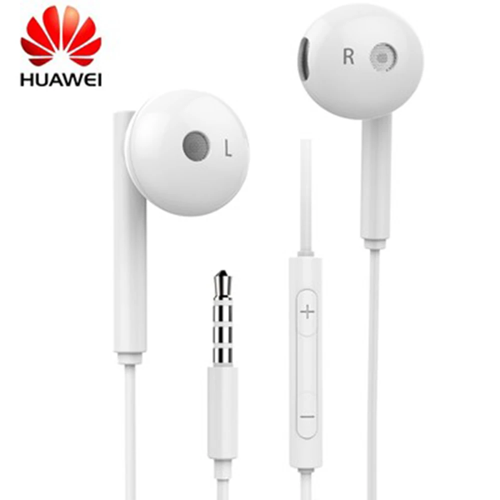 100% Оригинальные HUAWEI AM115 3 5 мм полувкладыши гарнитура с микрофоном/регулятором