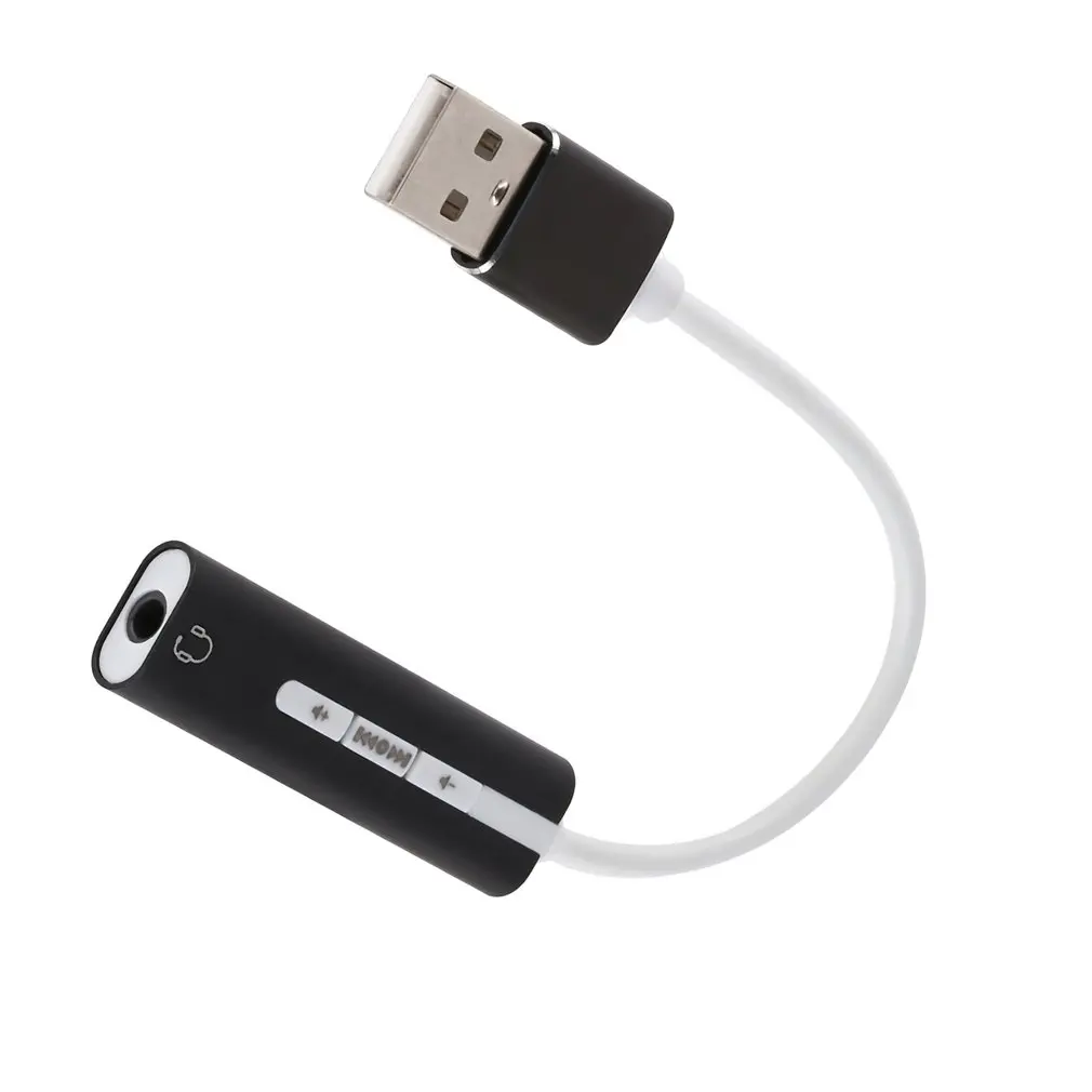 Usb Aluminum Alloy Cable Single Hole Sound Card 7.1 External Adjustable Volume Computer Sound Card External Computer Sound