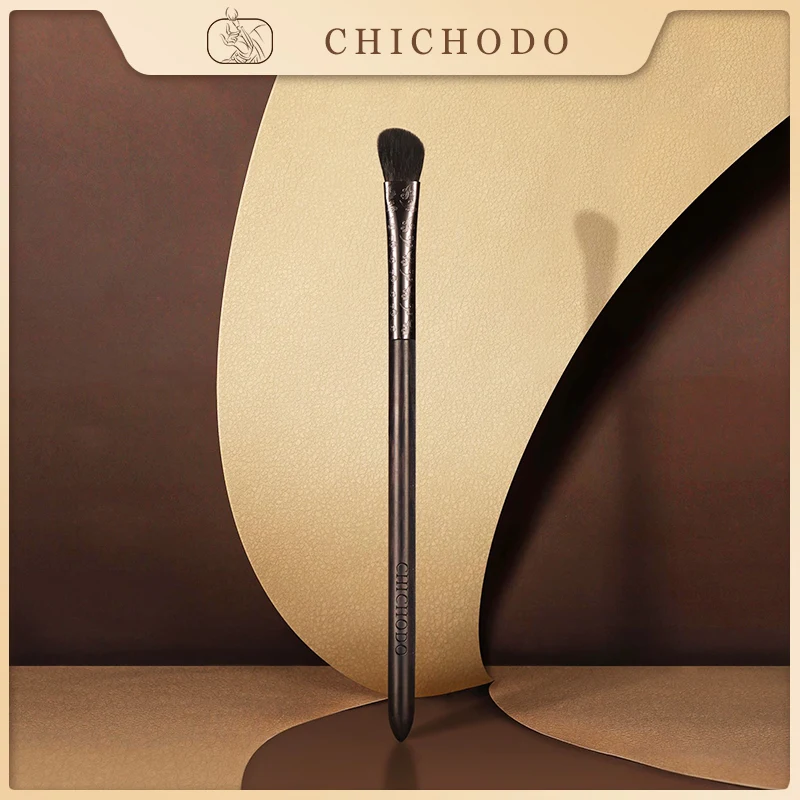 

CHICHODO Makeup Brush-2021 New Luxurious Carved Ebony Animal Hair Series-Goat Hair Noseshadow Brush-Cosmetic Brushes&beauty-E106