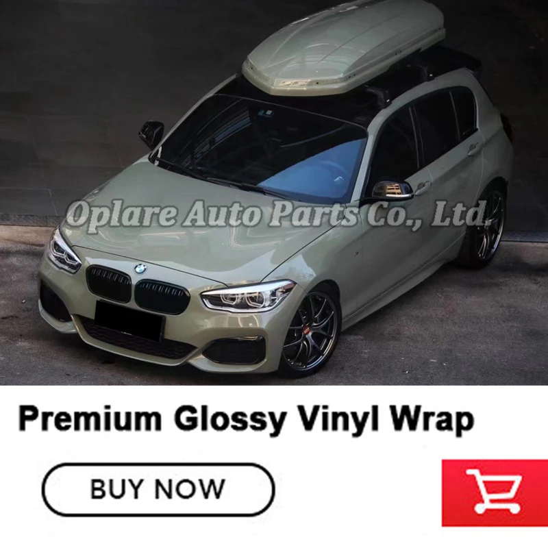 Newest Highest quality Car wrapping Glossy combat green Vinyl Wrap