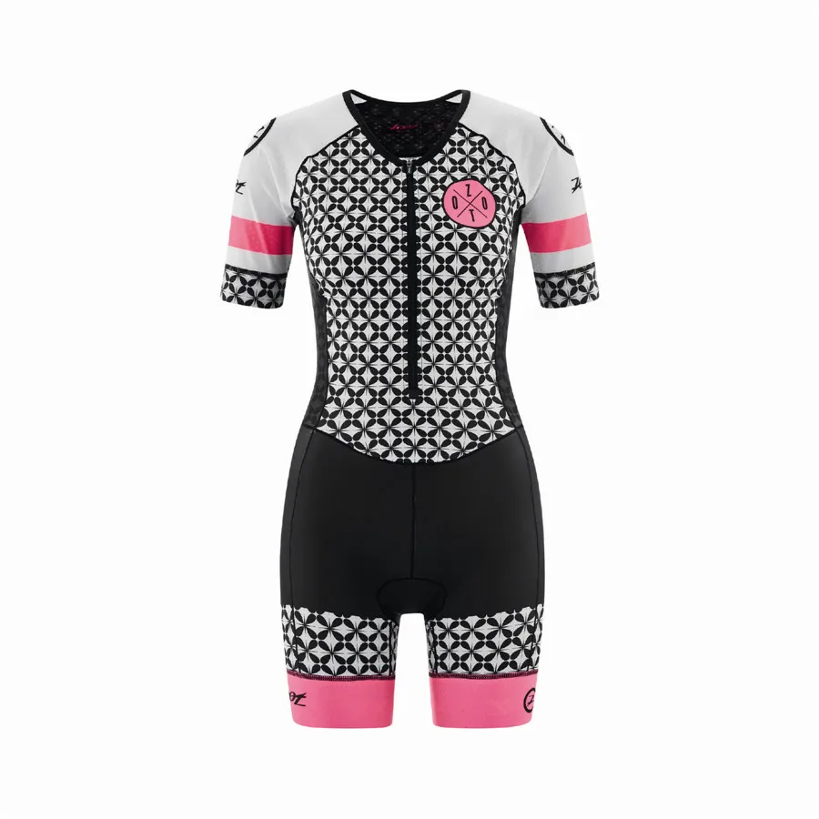 

ZOOT 2019 Pro Team Triathlon Suit Women's short sleeve Cycling Jersey Skinsuit Jumpsuit Maillot Cycling Ropa ciclismo set gel