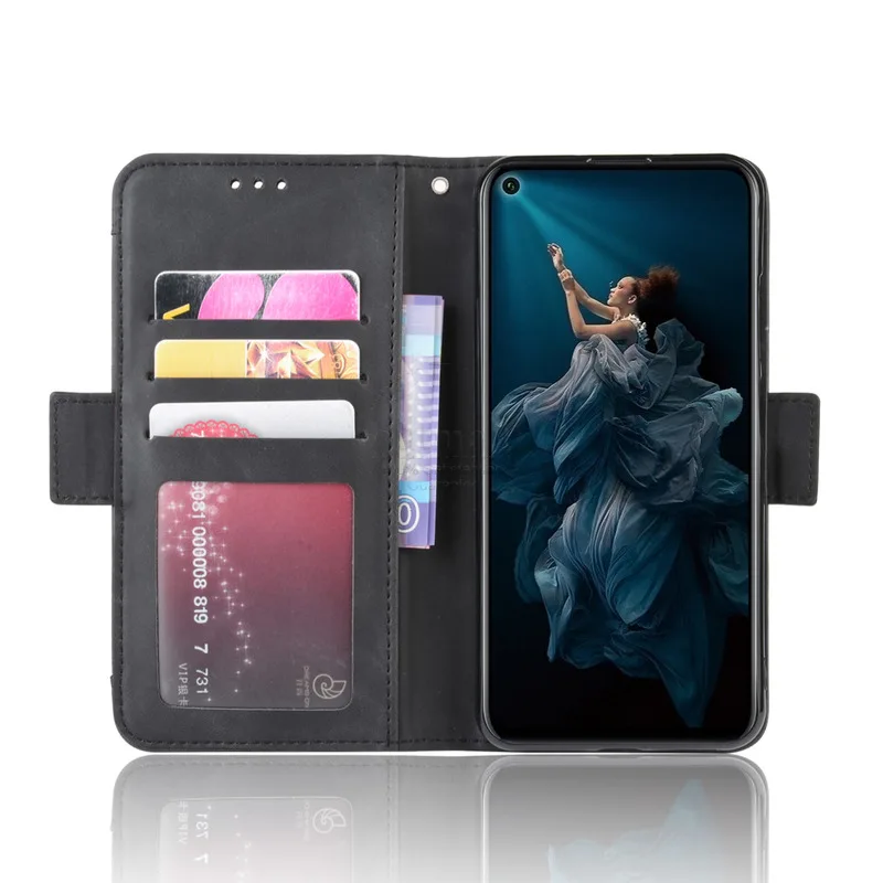 Чехол-кошелек для huawei Nova 5 T, Магнитный чехол-книжка для huawei Nova 5 T, держатель для фото карт, роскошный кожаный чехол для мобильного телефона