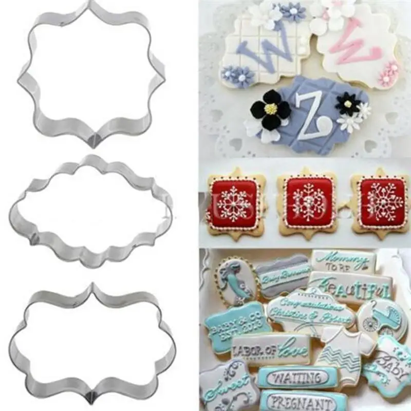 1pc Cookie Cutter Cloud Rectangle Square Shape DIY Fondant Mold Biscuit Cutter Mold DIY Baking Tools For Kitchen Home Supplies