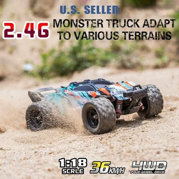 

Remote Control Toy Car 2.4G 1:18 4WD 36km/h Electric High-Speed Off-road Truck RC S7JN