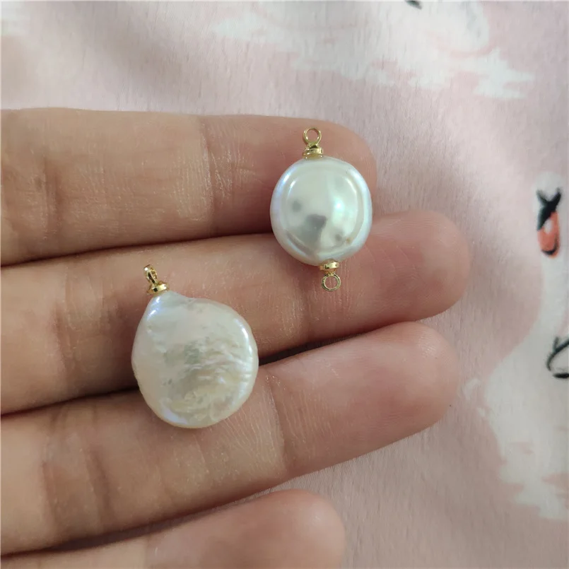 30/80/100pcs Natural Cultured Freshwater Pearl Charms Pendants For Jewelry  Making Earring Necklaces Bracelet Accessories