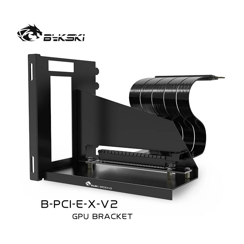 

Bykski Anti Interference GPU Extension Riser Cable PCIE3.0x16 Vertically VGA Card Bracket Set Suit 7 Slot Mount,B-PCI-E-X-V2