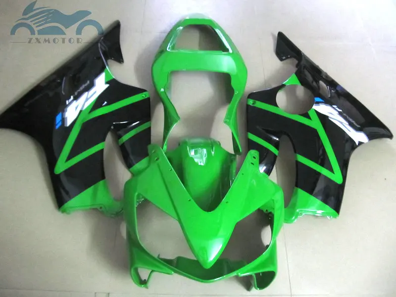 Высококачественный Комплект обтекателя впрыска, пригодный для Honda CBR 600F4i 2001 2002 2003 CBR600F4i 01 02 03 Зеленый Черный Обтекатели комплекты HT32