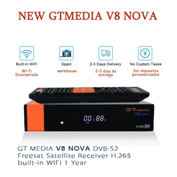 

GTmedia V8 nova DVB-S2 Digital Satellite Receiver Decoder Built-in WiFi 1080P Full HD with 1 Year Europe CCCAM PK V7 HD V9 SUPER