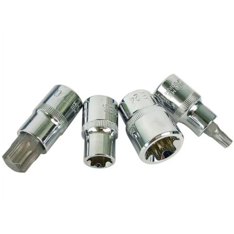

19 PCS Torx Socket Bit Set 1/2 E Type Chrome Vanadium Bright Chrome Tools Box