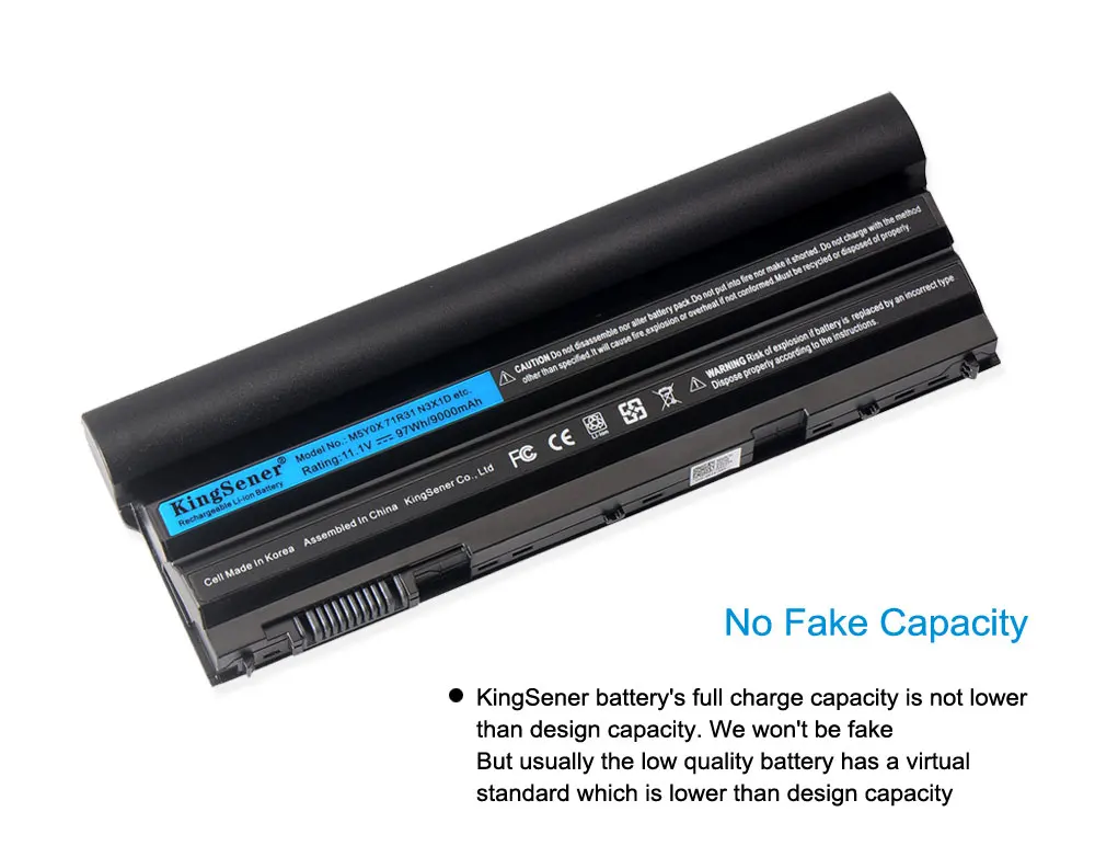 Kingsener-bateria do Portátil Dell Latitude Dell Latitude E6420 E6520 E5420 E5530 E5530 E5530 E5430 E5430 71r31 Nhxvw T54fj 11.1v 9000mah M5y0x - Imagem 5