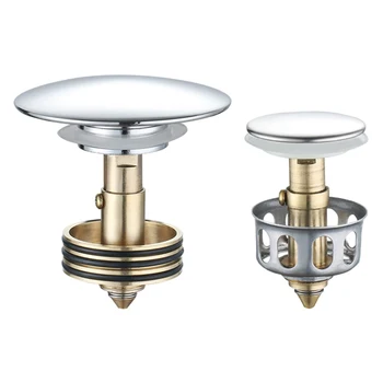 

35mm Solid Brass Sink Overflow Cap Round Hole Cover For Bathroom Sink Up Drain Stopper Copper Bouncing Core Filter Cover