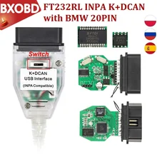 Relação diagnóstica de ft232rl inpa k dcan para a relação de udb do inpa/ediabas k dcan de bmw para o cabo de inpa bmw