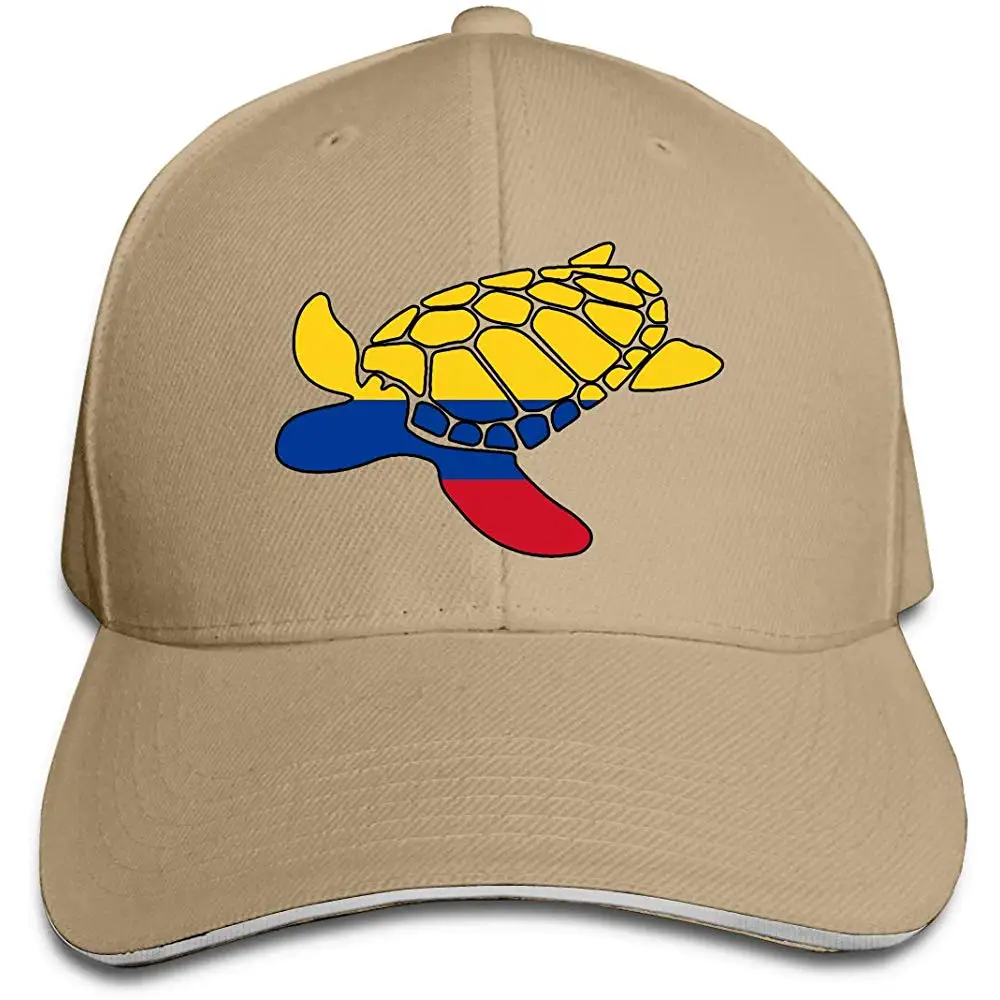 Классическая бейсбольная Кепка унисекс с флагом Колумбии, морской черепахой, бейсбольная кепка