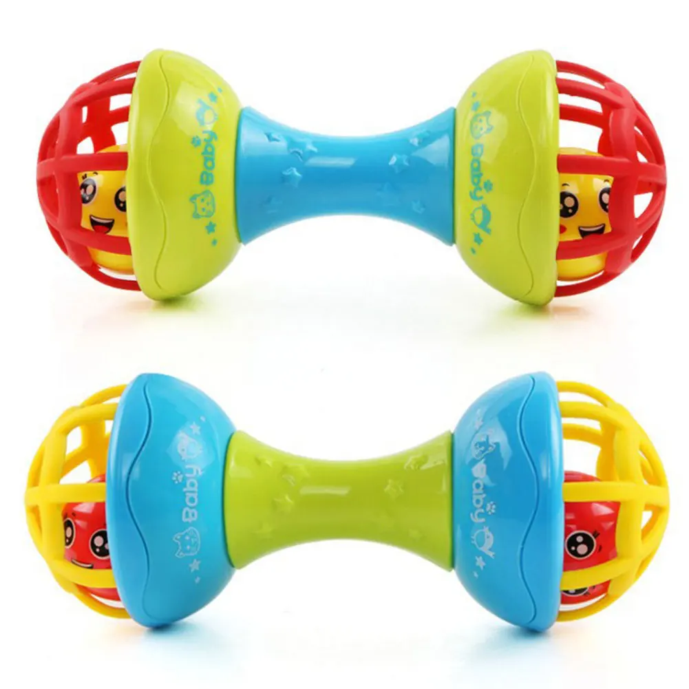 Baby Teether Toys Multicolor Baby Teether Rattle Toy Grasping Gums Hand Bell Educational Gift Rattle Toy 2
