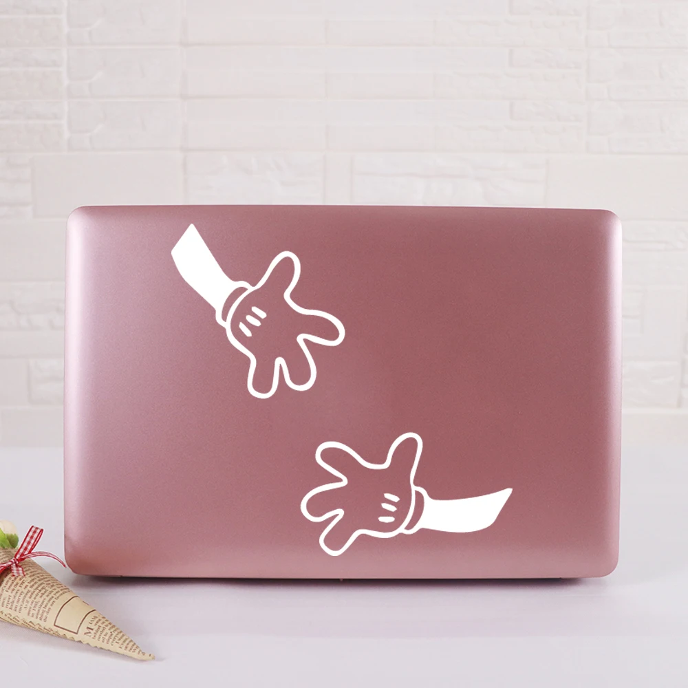 Новинка, наклейка для ноутбука с маленькими ручками для MacBook Pro Air retina 1" 12" 1" 15, виниловая Накладка для украшения кожи ноутбука