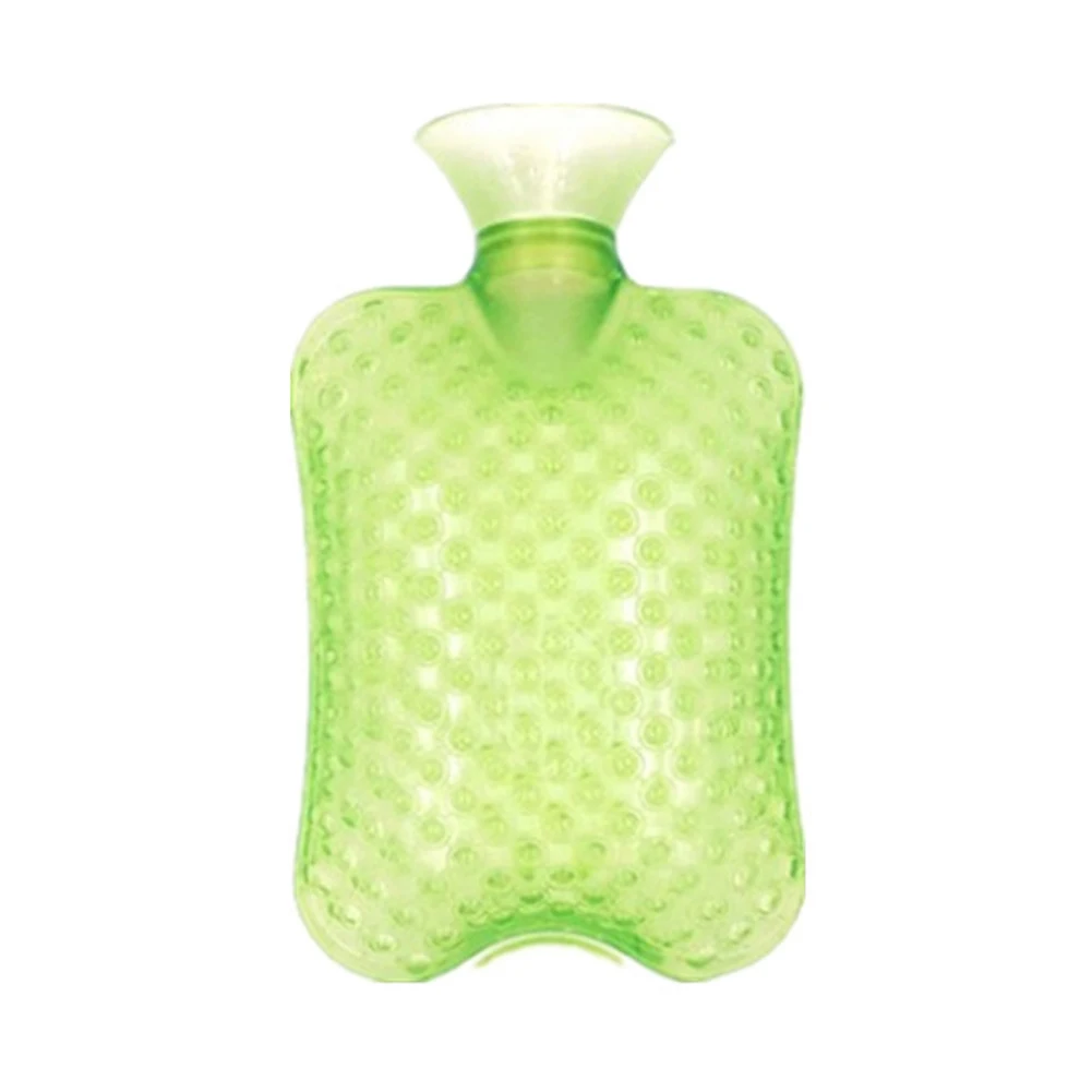 Green 1000ml Бутылка для горячей воды, прозрачная, Взрывозащищенная, расслабляющая, согревающая, безопасная, портативная, ПВХ, для дома, наполненная водой, с подогревом, зимний массаж - Цвет: Green 1000ml