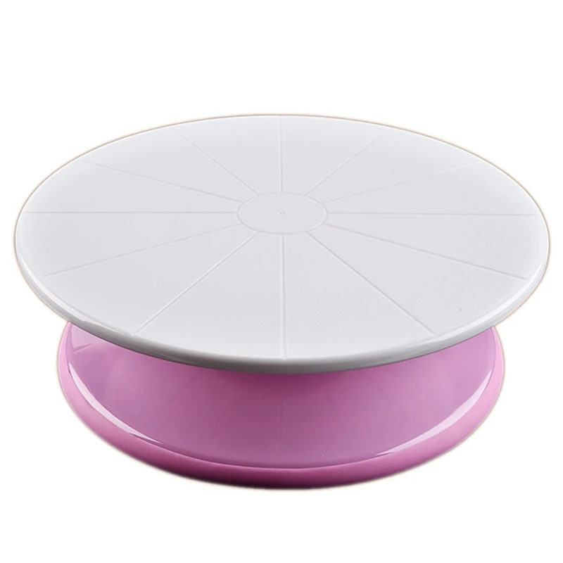  29Cm Plastic Cake Turntable Rotating Cake Decorating Anti-Skid Round Cake Stand Cake Rotary Table E