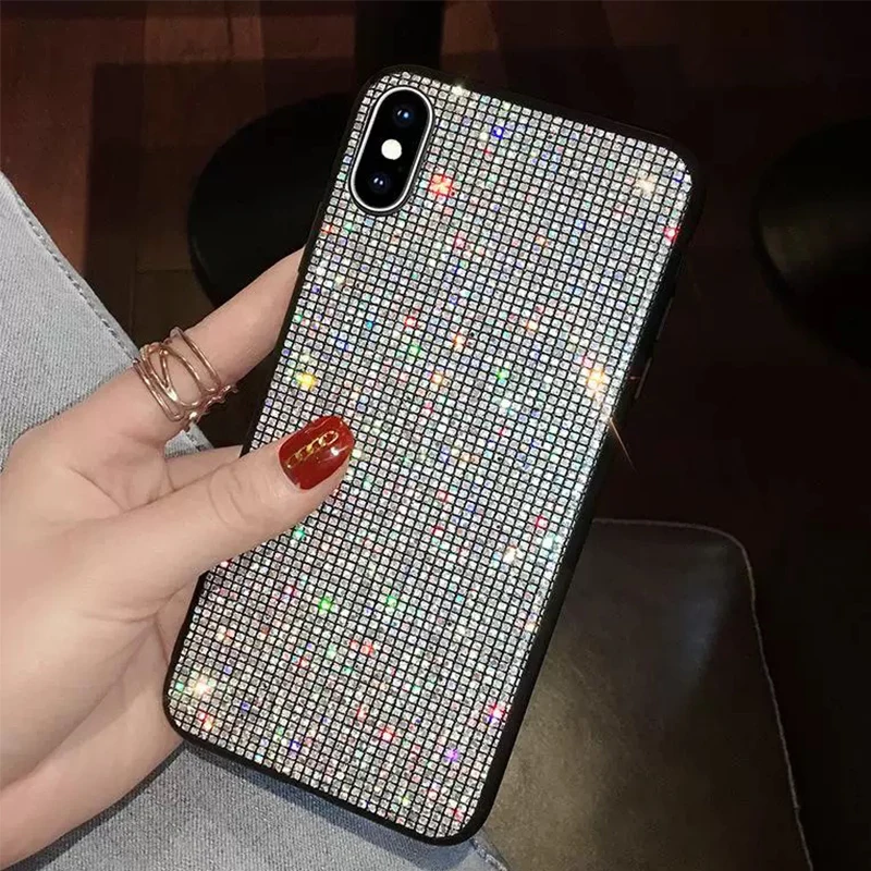 Блестящие стразы шикарные бриллианты чехол для iphone 11 pro XS Max X XR 7 8 Plus 6 6S Мягкий силиконовый сексуальный девчачий протектор задняя крышка