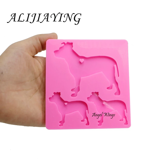 Diy Kutya Családi Szilikon Penész Anya/Baba Kulcstartó Folyékony Nem Ragadós Epoxi Gyanta Formák Dy0103 - Image 2