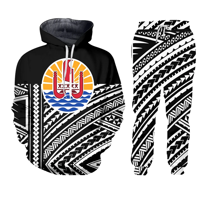 

Tahiti Polynesia Aloha Casual Streetwear Sweatshirt And Pants 3d Crewneck Hoodie Pullovers Men/Women Tracksuit Wholesale Custom