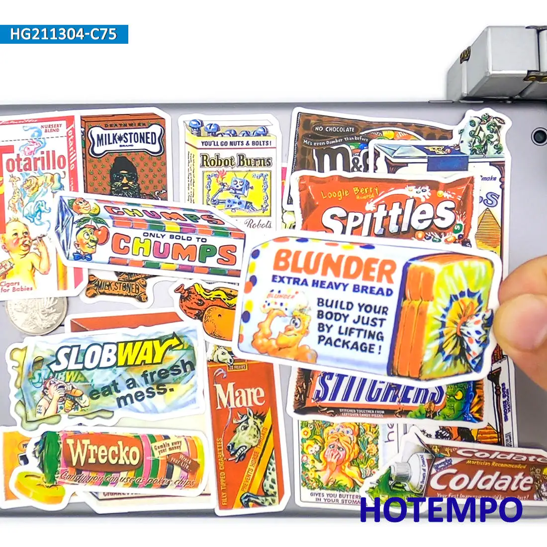 Pop Art Aufkleber, Snacks Getränke Lebensmittel Außenverpackungen, Lustige Spoof-Aufkleber, für Laptop, Gepäck, Skateboard, Auto, Motorrad, Fahrrad, Helm, Scrapbook, Journal, Gitarre, Telefon Aufkleber – Detail 3