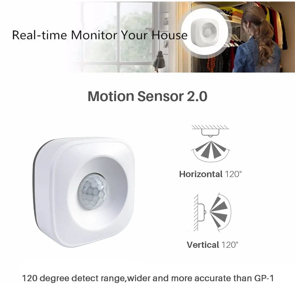 

Tuya WiFi PIR Motion Sensor Human Body Infrared Security Alarm Detector Compatible Alexa Google Home IFTTT Smart Home Automation