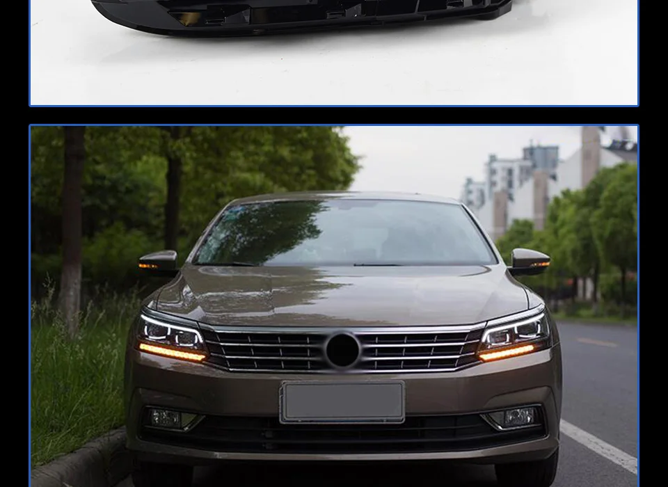 AKD автомобильный Стайлинг Головной фонарь для VW Passat B8 фары- Американская версия Passat светодиодный фонарь DRL D2H Hid биксеноновый луч