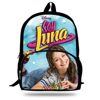 

16-inch Mochila Luna soy Print Backpack Children School Bags Girls Age 7-13 Teenagers Backpack Kids Cartoon Rucksack