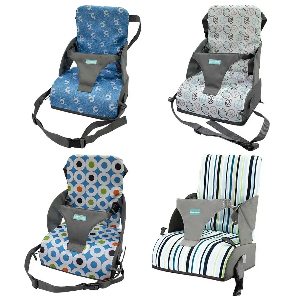 Children Booster Seats Baby Portable Booster Dinner Chair Oxford Water Proof Fabric Baby Chair Seat Safety Belt Feeding High