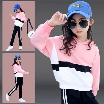 

Girls Clothing Sets Spring Clothes Children Clothing Casual Teens Sport Sweatshirts Suit Hoodies for girls 8 10 1112 Years Old