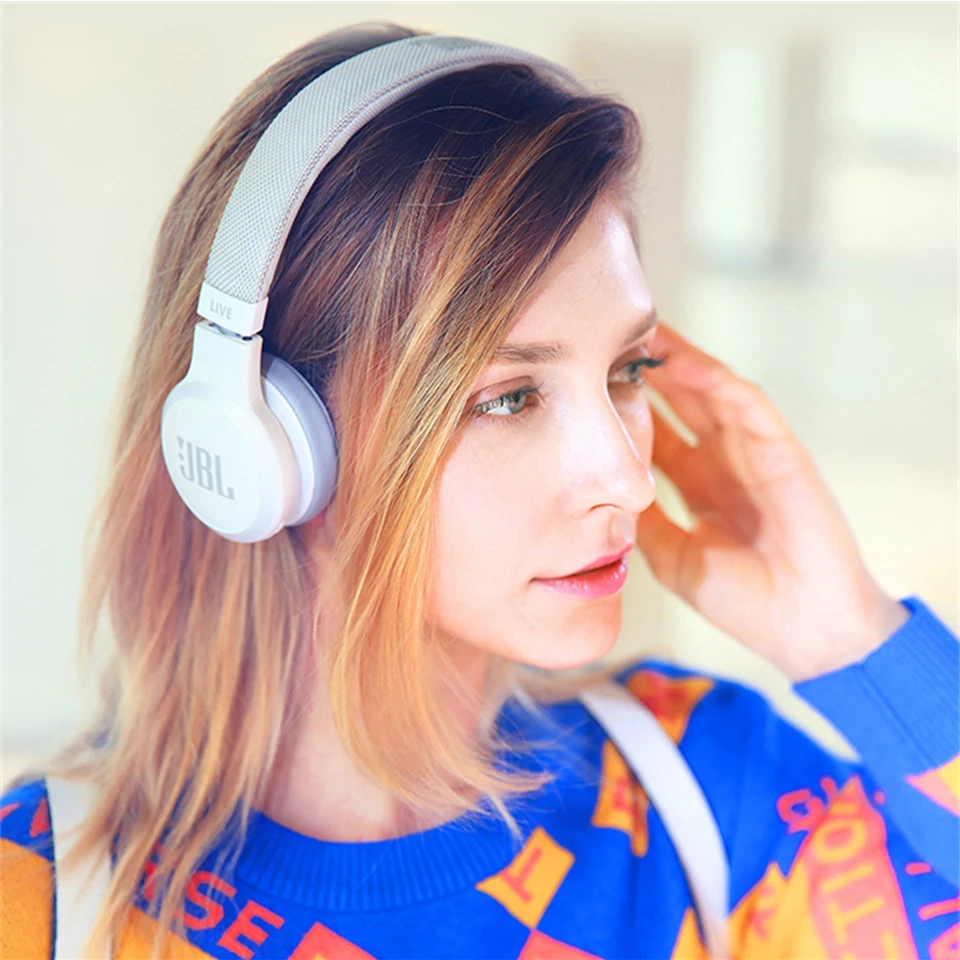Original JBL Live 400BT Wireless Bluetooth Headphones AI Smart Voice Assistant Sports Headset with HD Mic Multi Point Connection