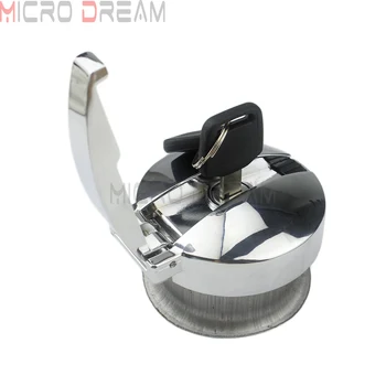 

Cafe Racer Motorcycle Oil Fuel Gas Tank Cap Cover w/ Steel Filler Neck Lock Hole For Yamaha XV Honda CB Triumph BSA AJS Custom