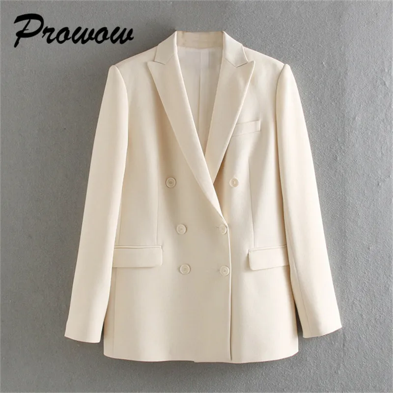 Модный белый блейзер женский костюм куртка летние двубортные куртки Женский