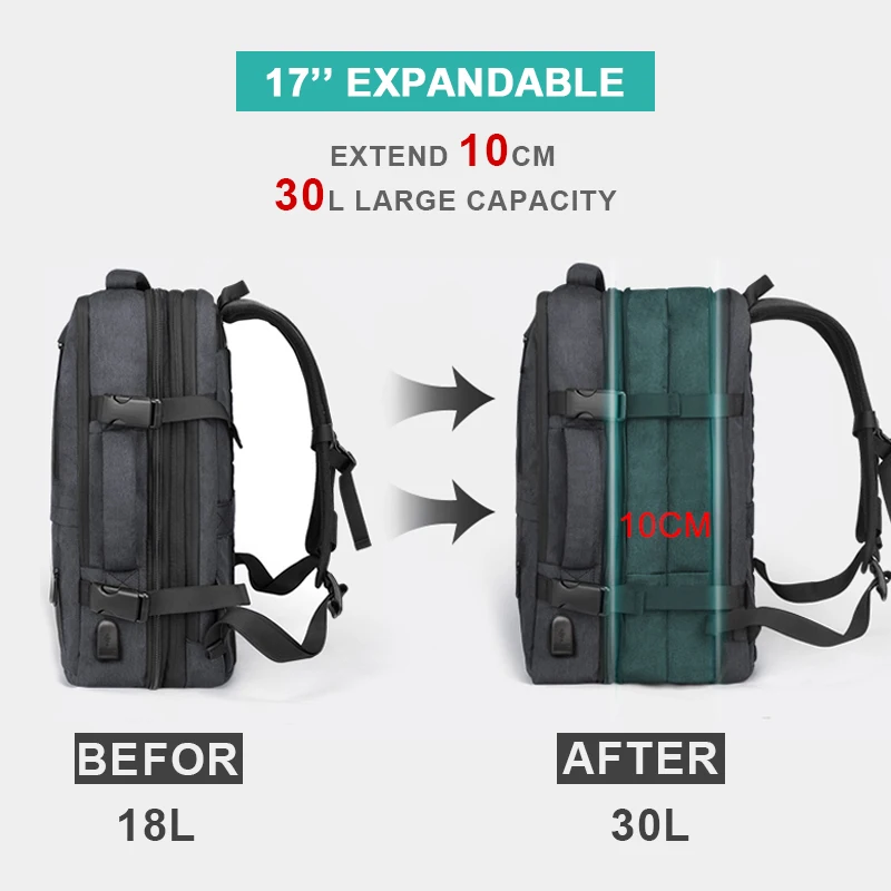 Anti Theft Backpack 17 Inch Laptop Men Bagpack Travel Waterproof Large Capacity Back Pack Women Mal