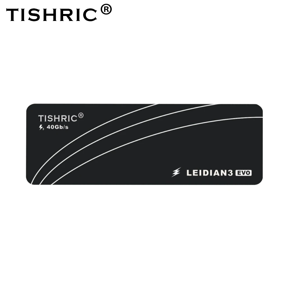 TISHRIC корпус для жесткого диска Thunderbolt Three SSD из сплава для мобильного жесткого диска чехол для жесткого диска TB3 до M.2 KEY-M type-C - Цвет: Black