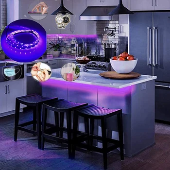 

LED Strip Light UVC Disinfection Intelligent Remote Control Light Bar Bactericidal Lamp Ozone Sterilizer Mites Light Strips Lamp