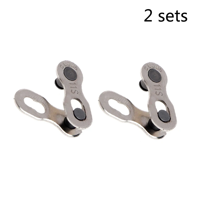 2 pair Bike Bicycle Chain Link Connector 11 Speed Chains Quick Clip Buckle Silver for mountain bike& road bike