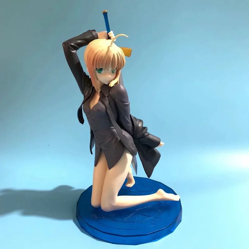 

Anime Fate Stay Night Saber Saber Black Shirt Ver PVC Action Figure Collectible Model doll toy 23cm