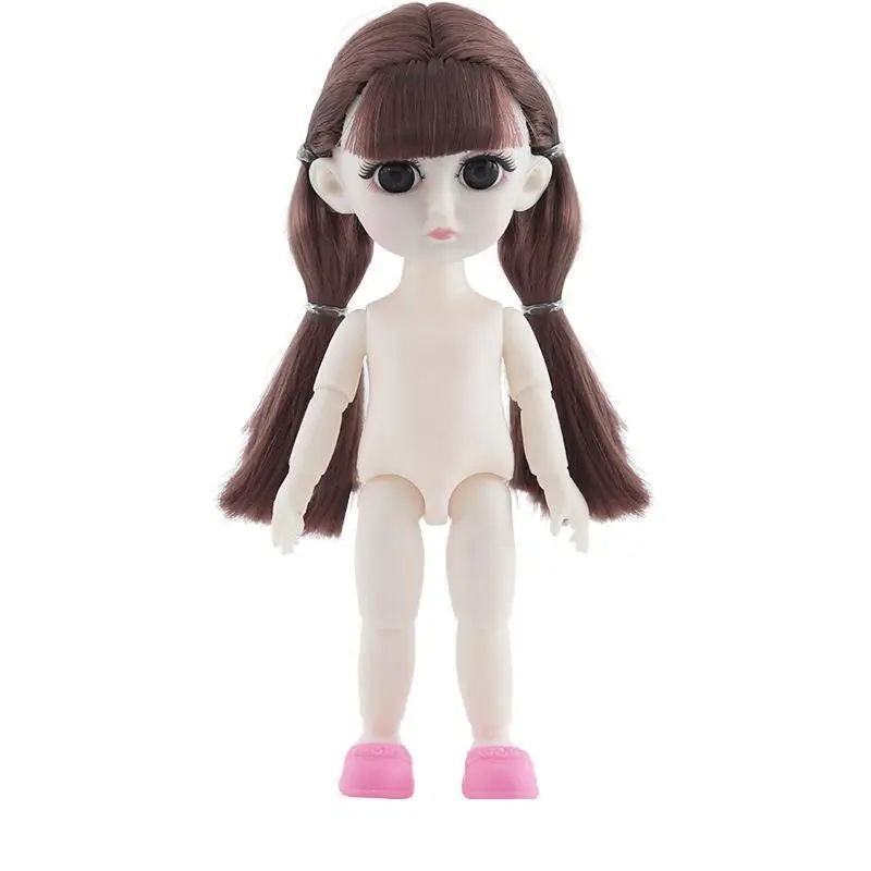 16 см маленькая милая принцесса куклы тело Обнаженная Мини 13 шарнир BJD кукла игрушка 3D Глаза милая красота для девочек - Цвет: H