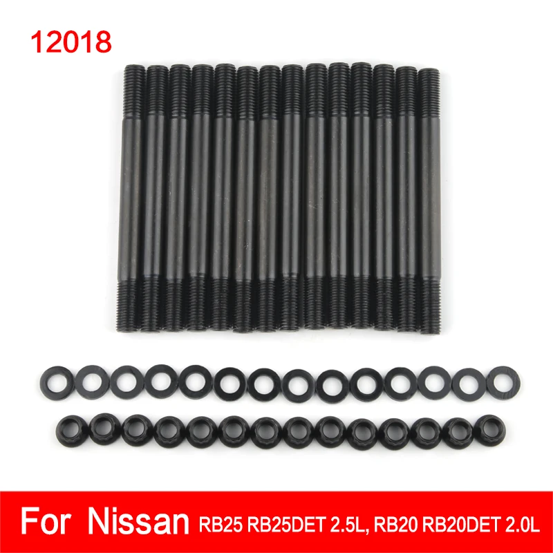 Cylinder Head Stud Kit for Nissan RB25 RB25DET 2.5L RB20 RB20DET 2.0L 1