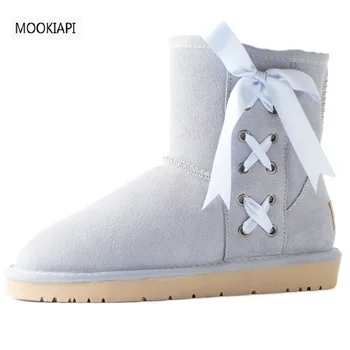 

Australia's most fashionable tied women's shoes in 2019, real cowhide, 100% pure wool, the highest quality snow boots