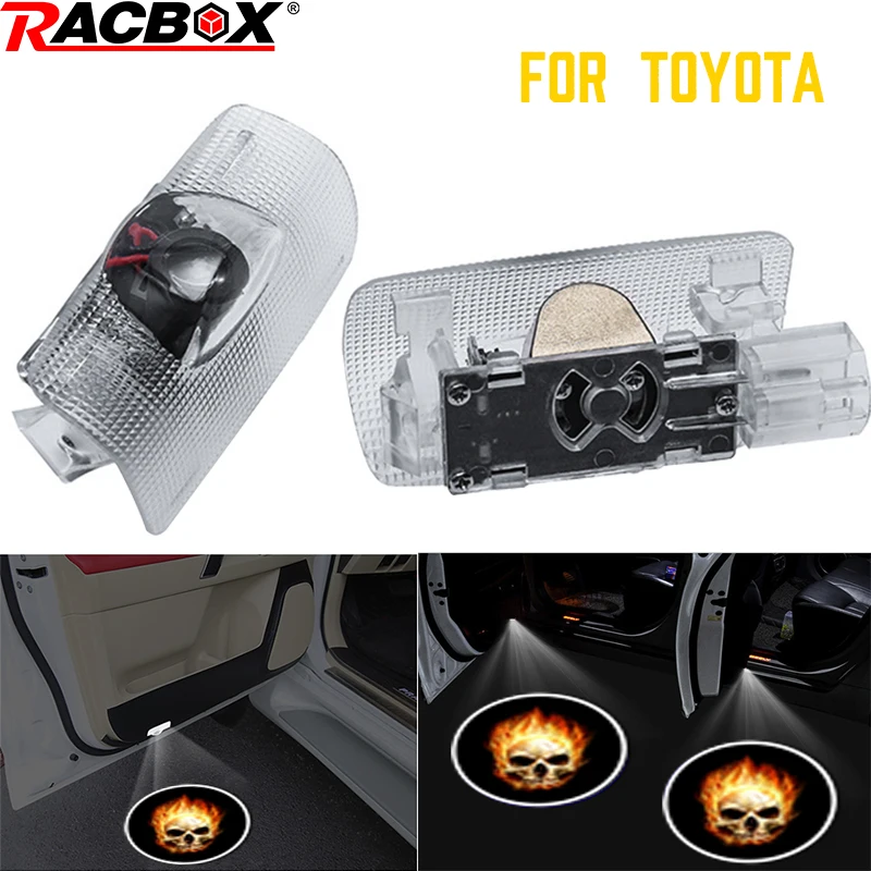 Racbox 2x автомобиль специальный светодиодный приветственный свет двери лазерный проектор отбрасывающие тень лампы DIY логотип для Toyota Highlander TUNDRA Alphard DC 12 В
