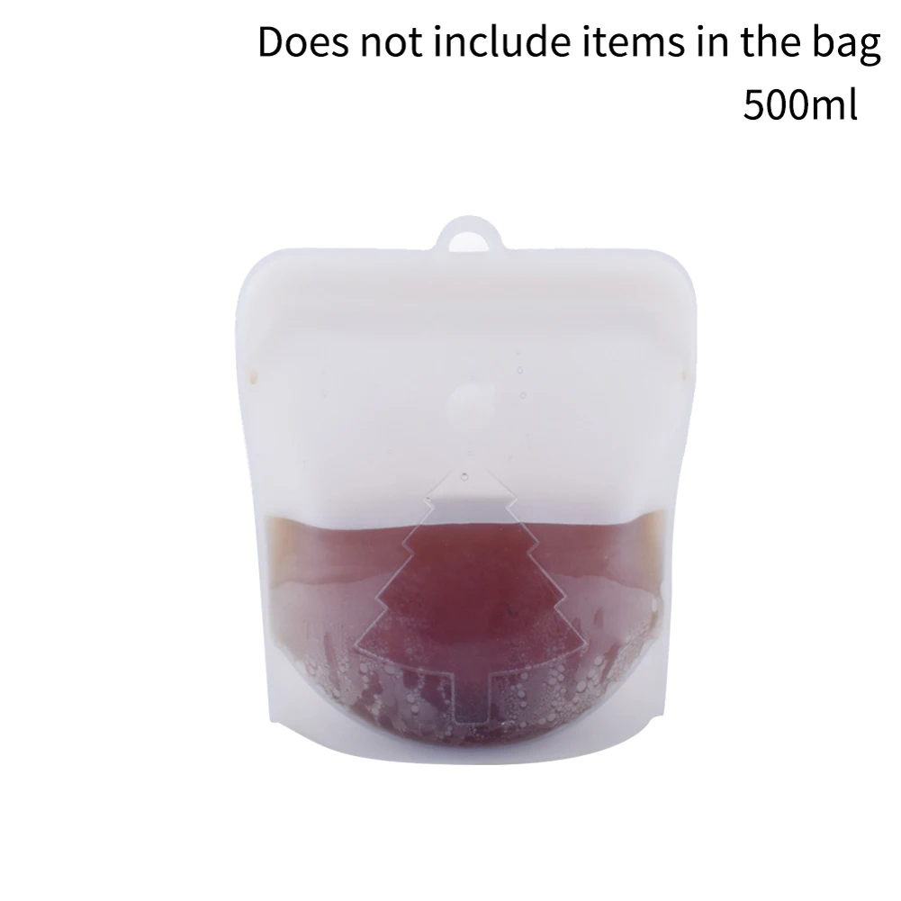 Food Storage Safe Reusable Portable With Date Pointer Silicone Folding Keep Fresh Sealed Leakproof Organizer Snack Bag Kitchen