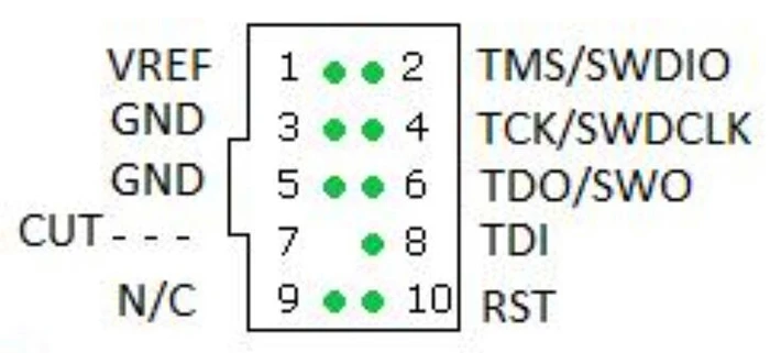 EA-ACC-040 10-контактный до 20-PIN JTAG адаптер пластина/LPC-Link макетная плата