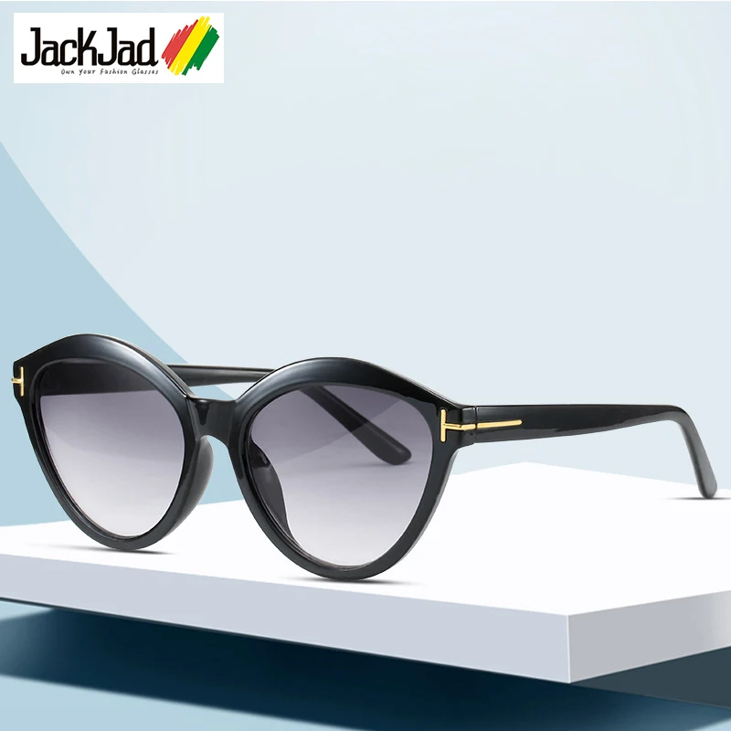 JackJad 2020 Модные Винтажные Солнцезащитные очки кошачий глаз градиентные