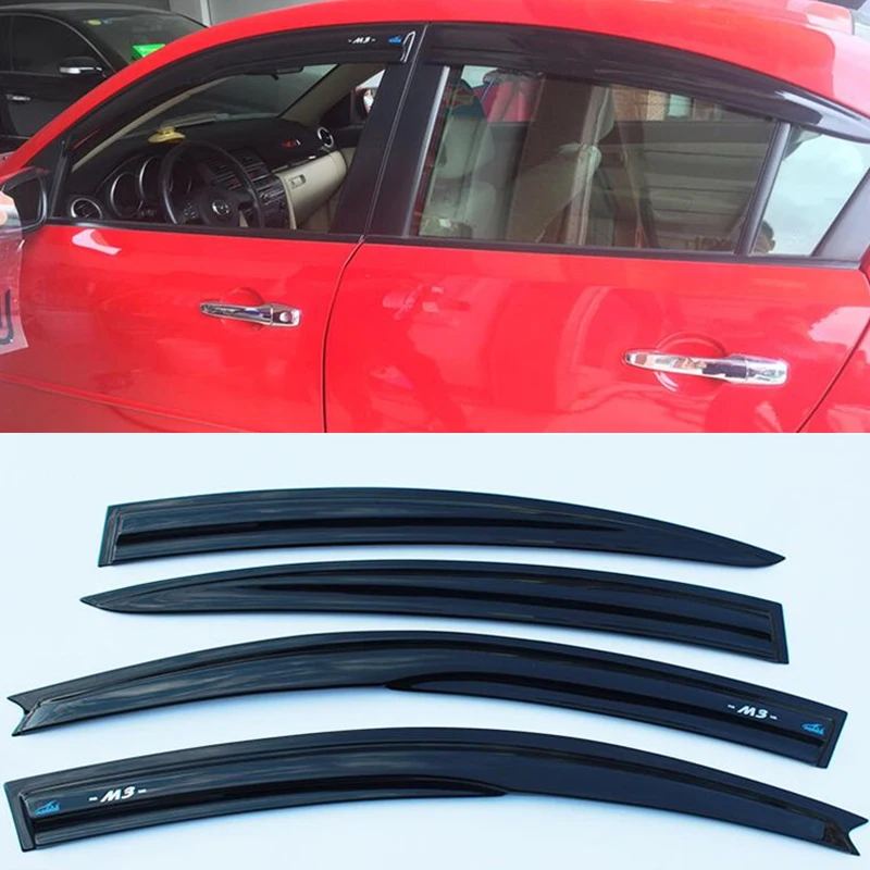 4 шт./компл. для старых mazda 3 оконный козырек 08-13 mazda3 4 боковой двери Защита от солнца защита от дождя щит передний и задний кузова аксессуары автозапчасти