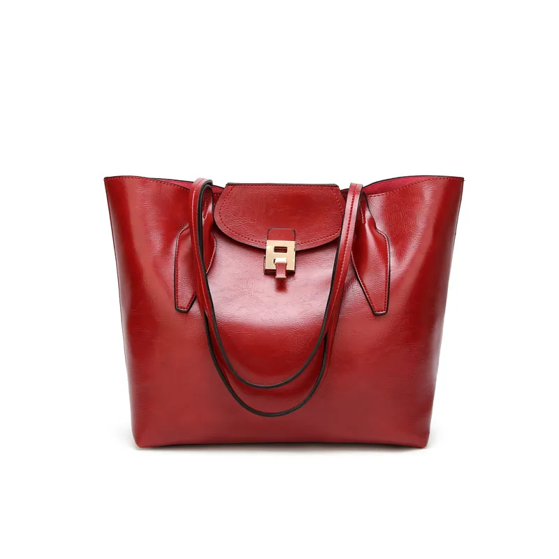 

Large Capacity Top-handle Shoulder Bag 2020 High Quality Women Leather Handbags and Purses Ladies Big Hasp Tote Bags
